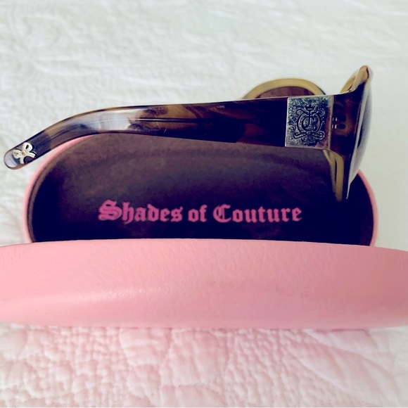 Vintage Juicy Couture Big Trendy Sunglasses  with Shades of Couture Pink Case - Picture 3 of 9
